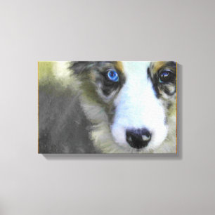 Australian Shepherd Puppy 1 Canvas Afdruk