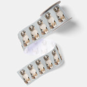 Australian Shepherd Puppy 3 inch Satijnen Lint (Achterkant)