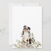 Australian Shepherd Puppy Baby shower Kaart (Achterkant)
