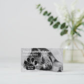 Australian Shepherd Puppy Pet Sitter Visitekaartje (Staand voorkant)