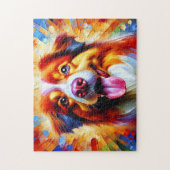 Australian Shepherd Puzzel: Rode Aussie Legpuzzel (Verticaal)