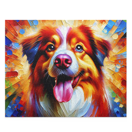 Australian Shepherd Puzzel: Rode Aussie Legpuzzel