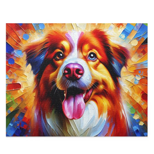 Australian Shepherd Puzzel: Rode Aussie Legpuzzel