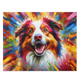 Australian Shepherd-puzzel: Rode Merle Aussie Legpuzzel