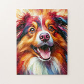 Australian Shepherd-puzzel: Rood driekleurige Auss Legpuzzel (Verticaal)