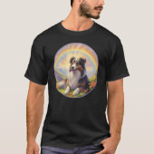 Australian Shepherd Rainbow Bridge Aussie Dog Memo T-shirt (Voorkant)