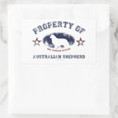 Australian Shepherd Rechthoekige Sticker (Tas)