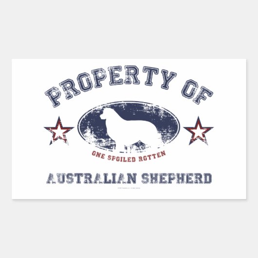 Australian Shepherd Rechthoekige Sticker (Voorkant)