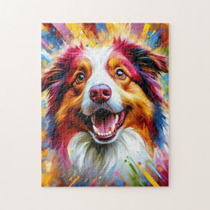 Australian Shepherd Red Merle Dog Acryl Print Legpuzzel