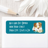 Australian Shepherd Red Merle Retouradreslabel Etiket (Insitu)