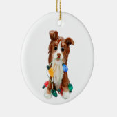 Australian Shepherd Red Tricolor Keramisch Ornament (Rechts)