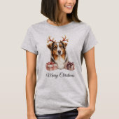 Australian Shepherd Reindeer Shepherd T-shirt (Voorkant)