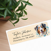 Australian Shepherd Retouradres Label