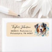 Australian Shepherd Retouradres Label (Insitu)