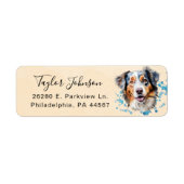 Australian Shepherd Retouradres Label (Voorkant)