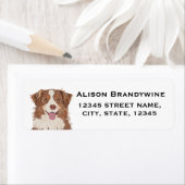 Australian Shepherd - retouradreslabels Etiket (Insitu)