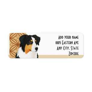 Australian Shepherd Return Address Label