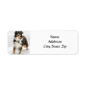 *AUSTRALIAN SHEPHERD* RETURN ADDRESS LABEL (Voorkant)