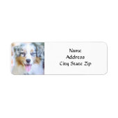 * AUSTRALIAN SHEPHERD* RETURN ADDRESS LABEL (Voorkant)