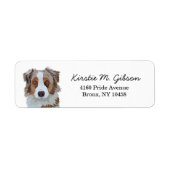 Australian Shepherd Return Address Label (Voorkant)