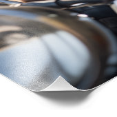 Australian Shepherd riding a motorcycle - Poster (Hoek)