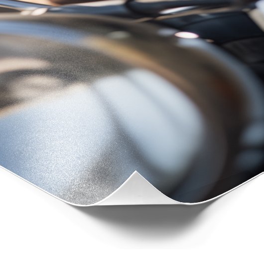 Australian Shepherd riding a motorcycle - Poster (Hoek)