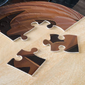 Australian Shepherd Riding Motorcycle Halloween Legpuzzel (Zijkant)