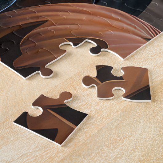 Australian Shepherd Riding Motorcycle Halloween Legpuzzel (Zijkant)