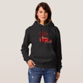 Australian Shepherd Riding Truck Valentine Butterf Hoodie (Voorkant volledig)