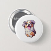 Australian Shepherd Ronde Button 5,7 Cm (Voorkant /achterkant)