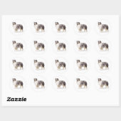 Australian Shepherd Ronde Sticker (Vel)