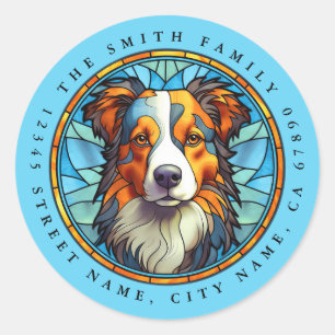 Australian Shepherd Ronde Stickers