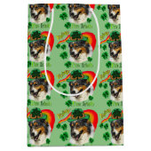 Australian Shepherd Saint Patricks Day Medium Cadeauzakje (Voorkant)