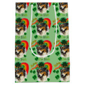 Australian Shepherd Saint Patricks Day Medium Cadeauzakje (Achterkant)