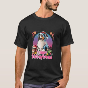 Australian Shepherd Santa Claus Koffie Mok Merry C T-shirt