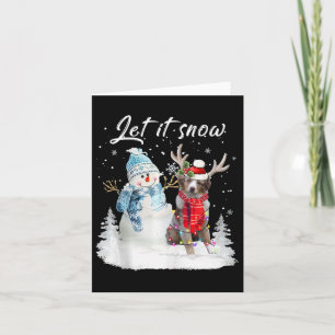 Australian Shepherd Santa Dog Kerstmis Snowman Xm Kaart