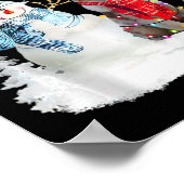 Australian Shepherd Santa Dog Kerstmis Snowman Xm Poster (Hoek)