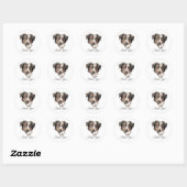 Australian Shepherd Schattigee hond bedankt Ronde Sticker (Vel)