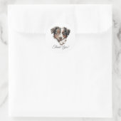 Australian Shepherd Schattigee hond bedankt Ronde Sticker (Tas)