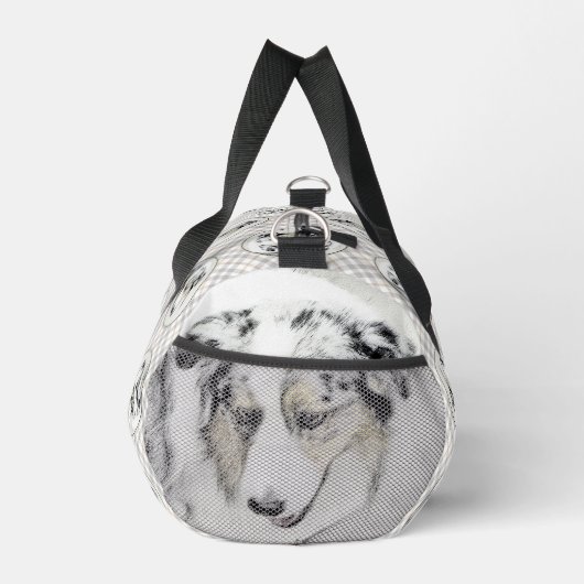 Australian Shepherd schilderij Blue Merle Dog Art Plunjezak (Rechts)