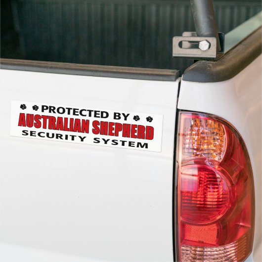 Australian Shepherd Security Bumpersticker (Op Truck)