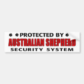 Australian Shepherd Security Bumpersticker (Voorkant)