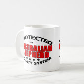 Australian Shepherd Security Koffiemok (Voorkant links)