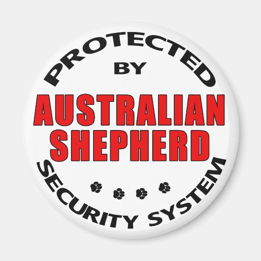 Australian Shepherd Security Magneet (Voorkant)