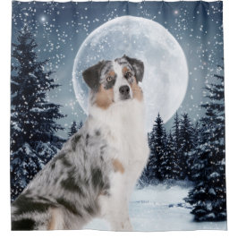 Australian Shepherd Shower Curtian Douchegordijn