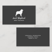 Australian Shepherd Silhouette Hondenras Visitekaartje (Voorkant / Achterkant)