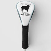 Australian Shepherd silhouette liften beter Golfheadcover (Voorkant)