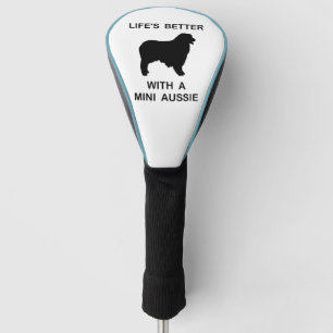 Australian Shepherd silhouette liften beter Golfheadcover
