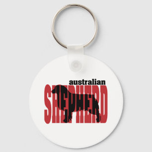 Australian Shepherd silhouette Sleutelhanger