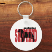 Australian Shepherd silhouette Sleutelhanger (Voorkant)